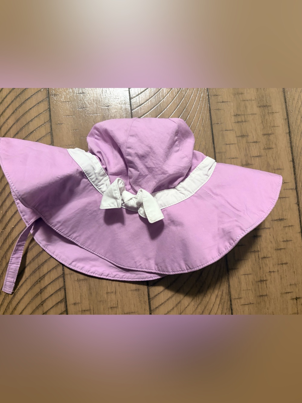 Baby/ toddler Sun Hat with White Trim